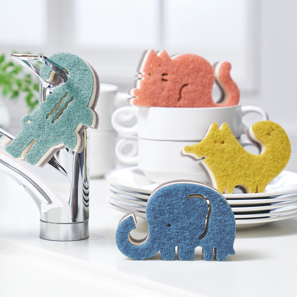 販促品 ノベルティ 景品 記念品 ぶらりんアニマルキッチンスポンジ ぶらりんアニマルキッチンスポンジ